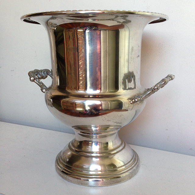 ICE BUCKET, Silver w Decorative Detail